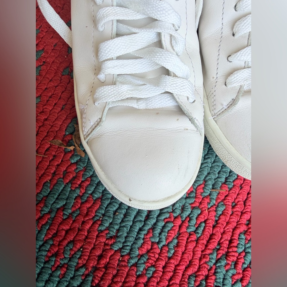 Coach size 8 women White & Pink Low-Top Leather - Picture 3 of 8